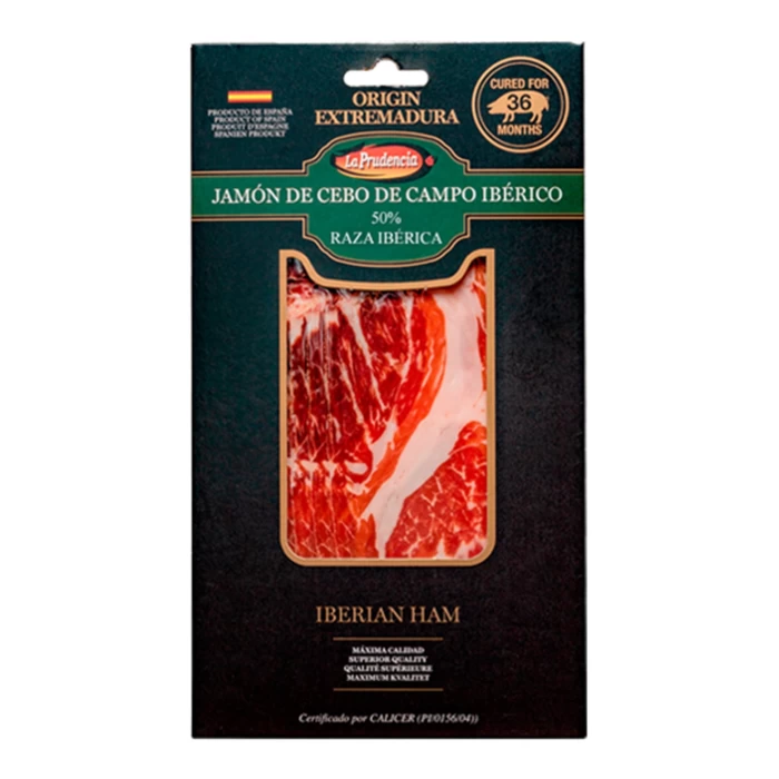 LA PRUDENCIA JAMON IBERICO CEBO DE CAMPO ΧΟΙΡΙΝΟ ΜΠΟΥΤΙ 36 ΜΗΝΩΝ ΣΕ ΦΕΤΕΣ 75gr